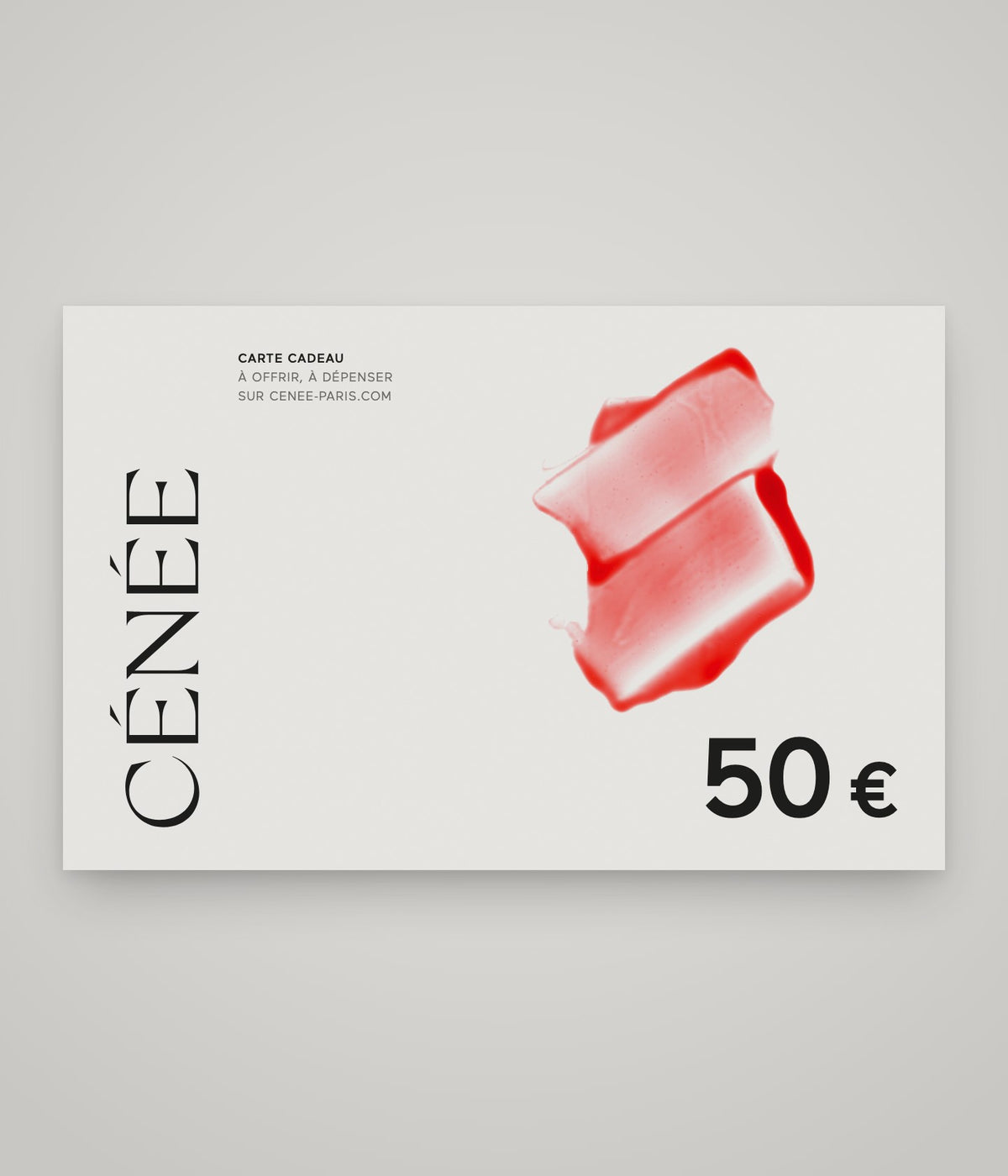 La carte cadeau CÉNÉE de 50 €
